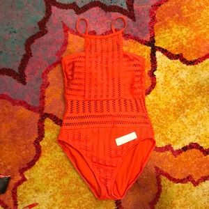 Kenneth Cole brand new orange bathing suit